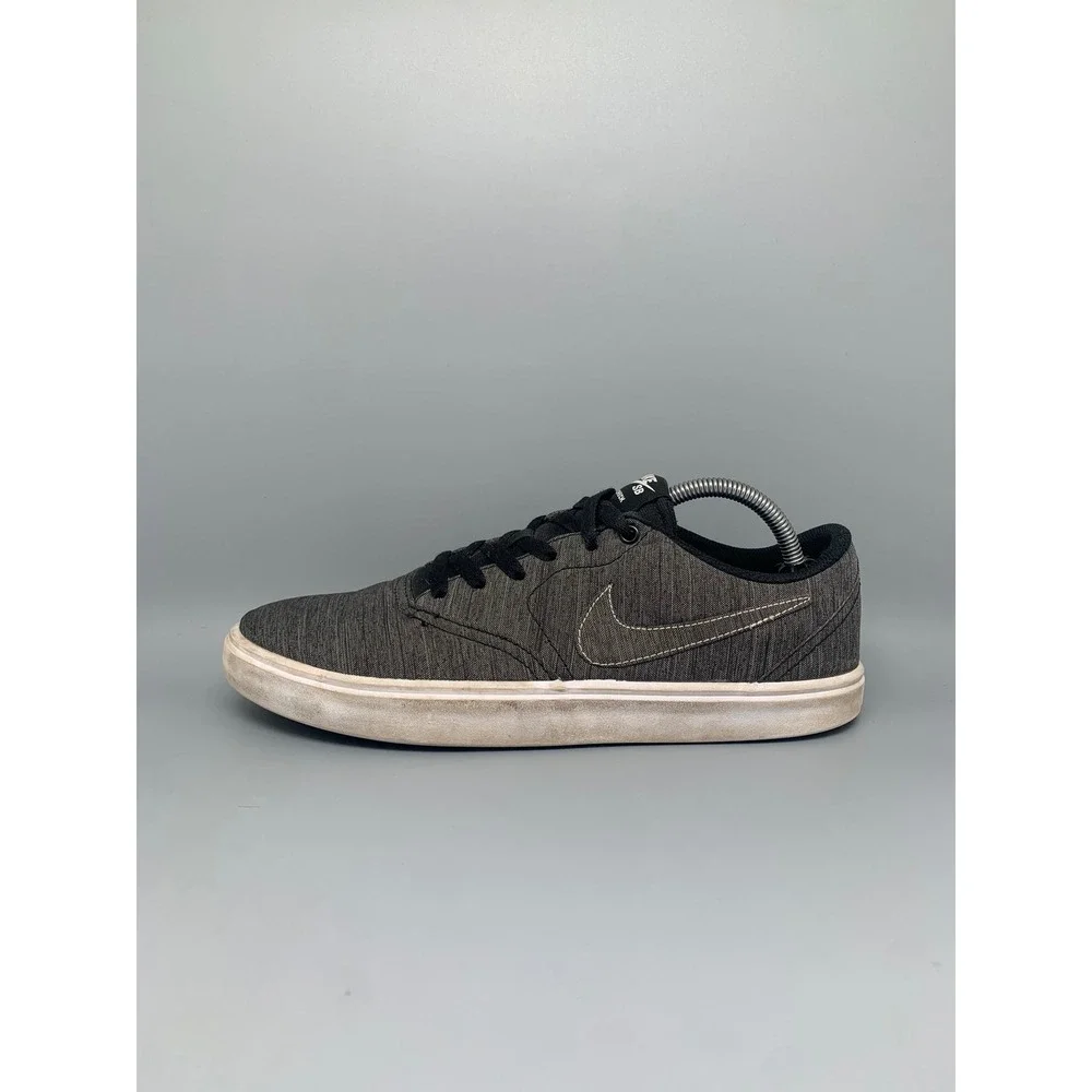 Nike SB Check Solarsoft Canvas‎ Black Shoes 844493-001 Men's Sz 10.5